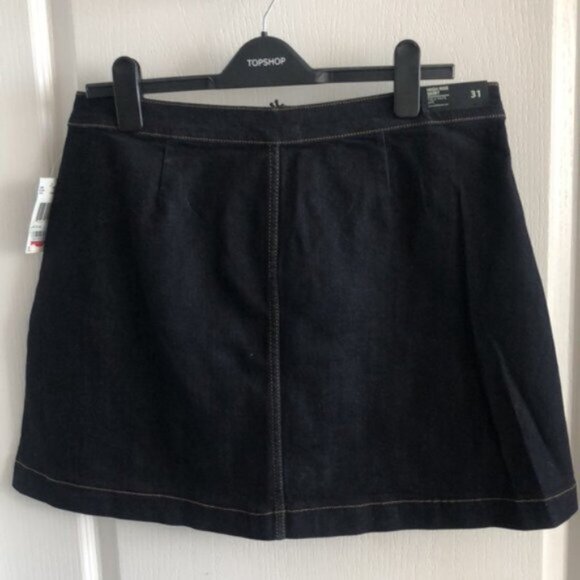 Buffalo Front Zip Jeans Skirt Rinse Wash High Rise Cadby Lavage Naturel Sz 31 - Picture 5 of 9